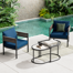 Defino 4 Piece Steel Wicker Seating Group With Cushions