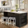 Upholstered Counter Stool With Solid Wood Frame (set Of 4)