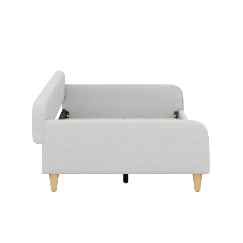 Upholstered Daybed With Legs, Full/Double, Beige