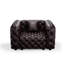 Fauteuil modulaire à compression en similicuir 48,4 pouces pour la maison