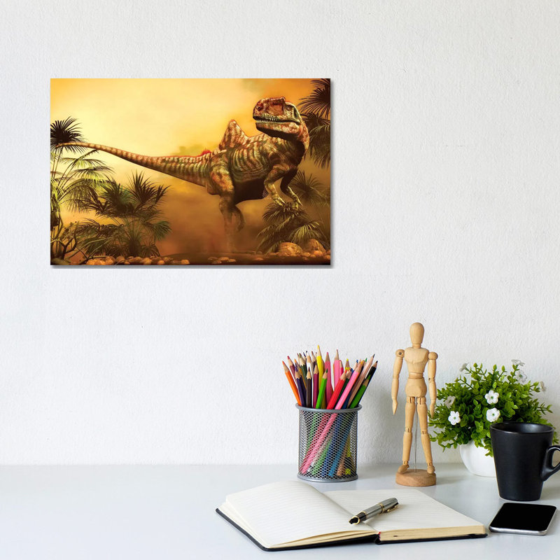 Concavenator Was A Theropod Dinosaur From The Early Cretaceous Period by Philip Brownlow - Wrapped Canvas Painting