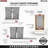 Rev-A-Shelf Steel Bottom Mount Waste Bin Trash Container for Under Kitchen Cabinet with Soft Close, Grey-101820387-101820388-101820385
