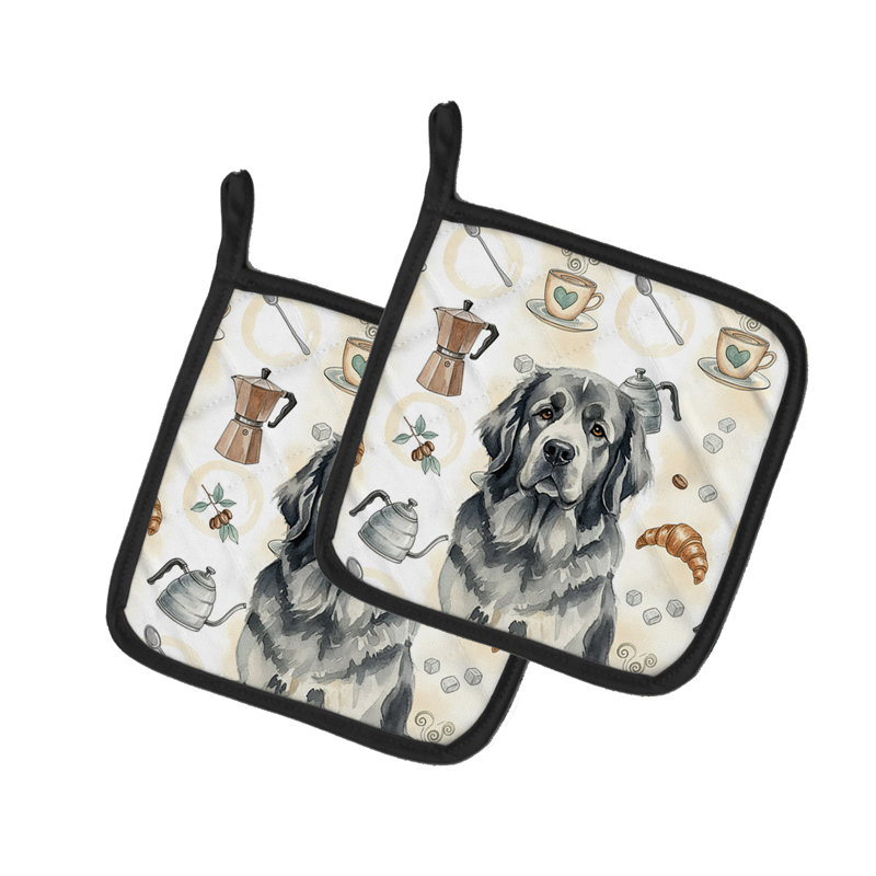 Gray Newfoundland Coffee Bar Pair of Pot Holders