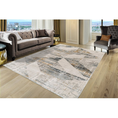 Tapis ivoire / ardoise Garzon