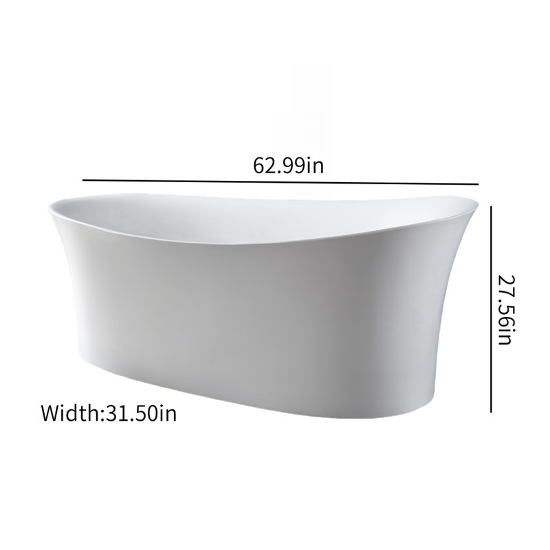 Ensemble de douche et baignoire incurvée incurvée l 62,99 po x H 27,56 po