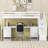 Twin Size Loft Bed Frame With Built-In Desk And Double Storage Drawers,White