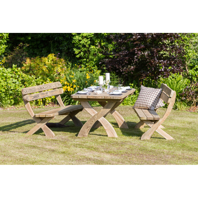 Harriet Rectangular Outdoor Dining Table , 160cm cm W 76.5cm cm D