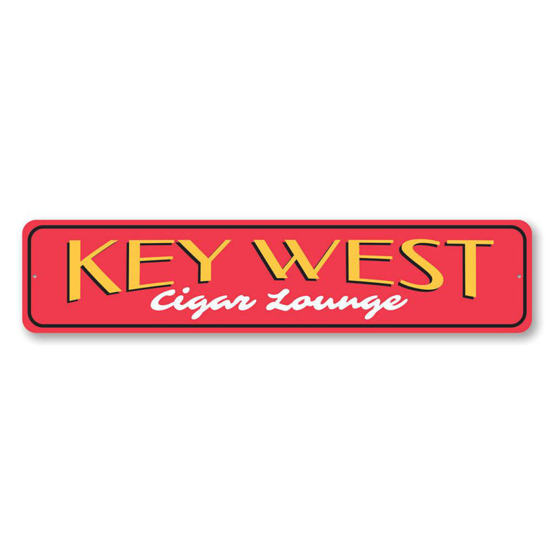 Enseigne en aluminium Key West, H 4 po x l 18 po x P 0,04 po