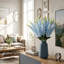 3 pièces de fleurs artificielles blanches Delphinium 22,4 pouces-2071045912
