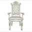 Fauteuil à dossier capitonné beige et perle antique (ensemble de 2)