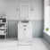 Hartford 30" Carrara White Marble Countertop Bath Vanity in Pure White with Faucet and Mirror