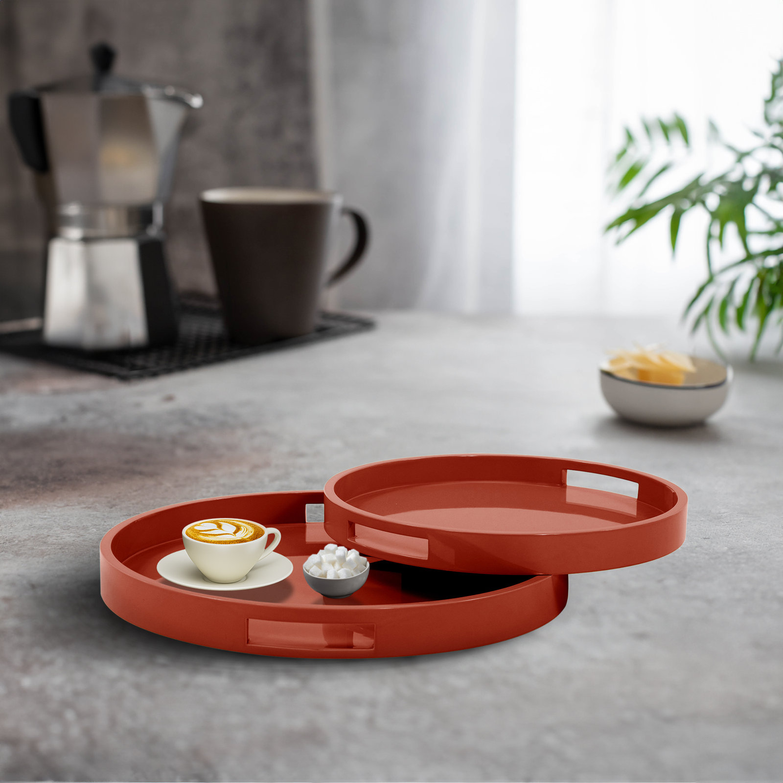 Parke Decorative Tray, Rectangular, Orange