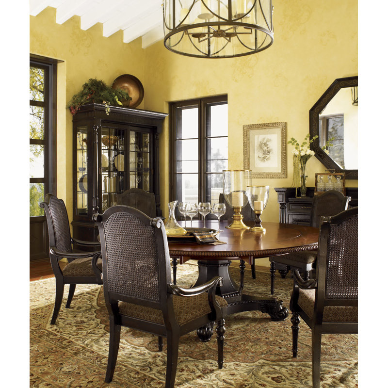 Kingstown Bonaire 80" Round Traditional Brown Wood Dining Table