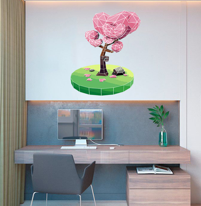 Wall Decal, 33" H x 46" W