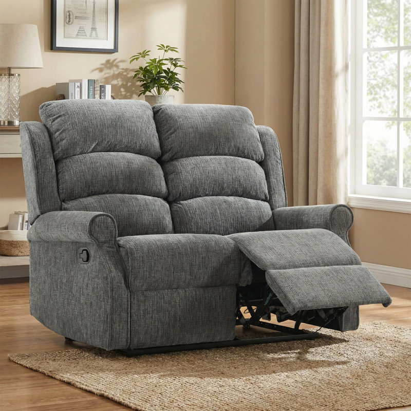 Constantino 2 Seater Reclining Loveseat, Grey, 2
