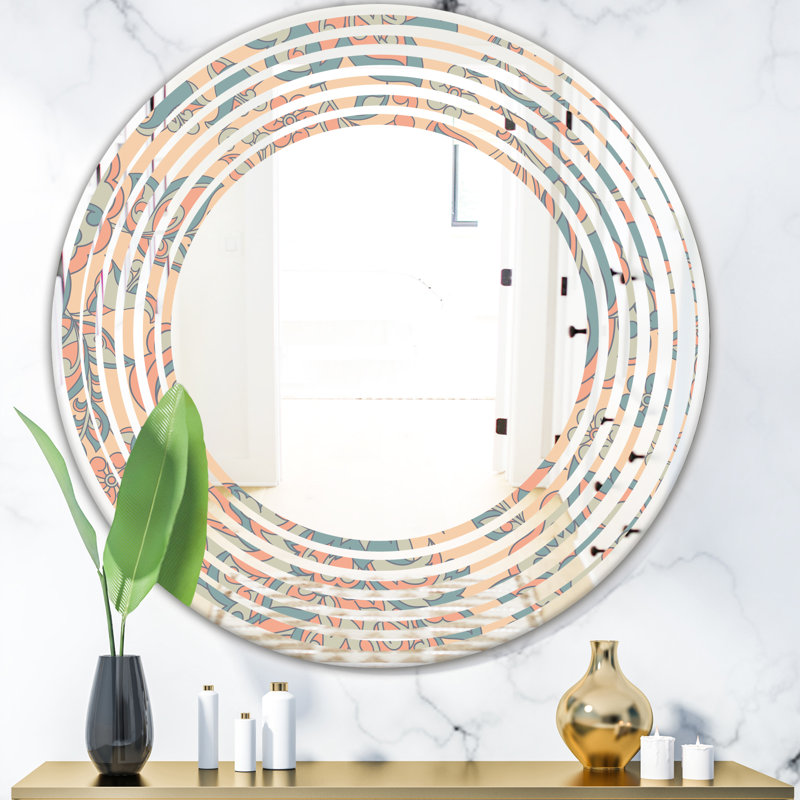 Miroir mural Leaves Abstract Design II Cottage Americana, H 31,5 po x l po