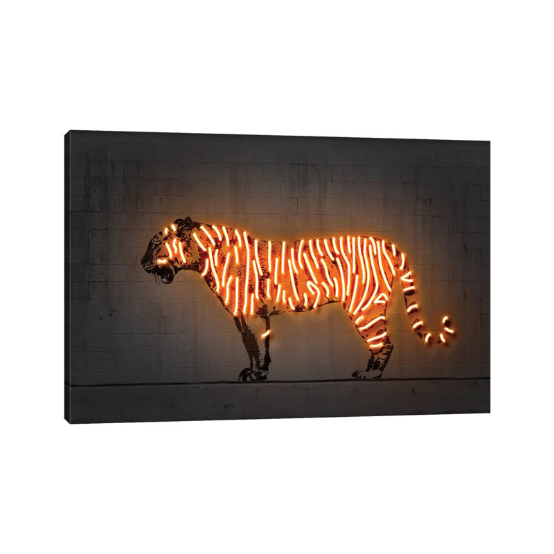 Tiger by Octavian Mielu - Wrapped Canvas Print, 66.04 cm H x 45.72 cm W x 3.175 cm D
