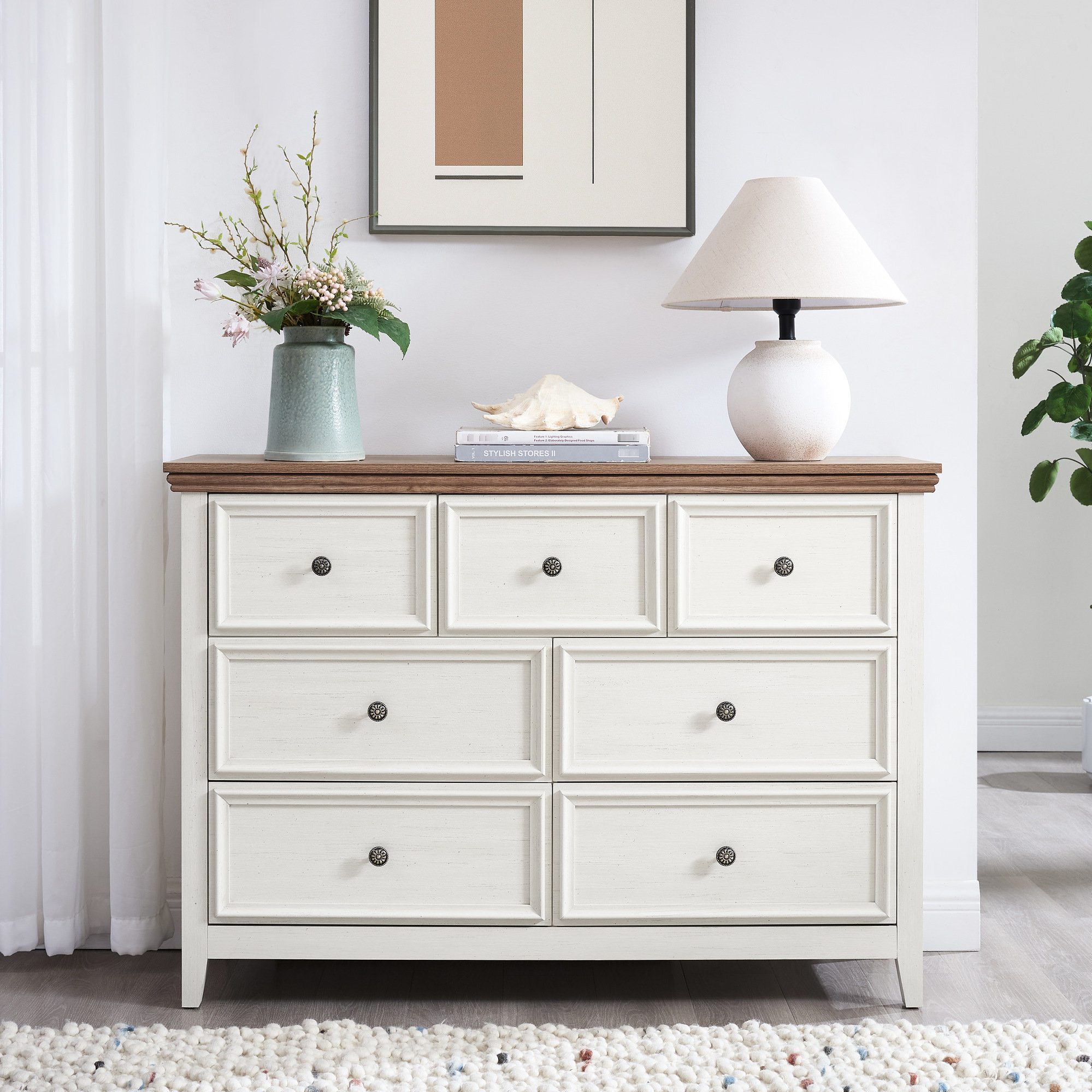 Ophelia & Co. Beige Living Room Dresser With 7 Drawers - Maximize Your Storage Space Closet Organizer Cabinet Tipping Device And Wide Slides | Wayfair Ophelia & Co. Beige Living Room Dresser With 7 Drawers - Maximize Your Storage Space Closet Organizer Cabinet Tipping Device And Wide Slides | Wayfair