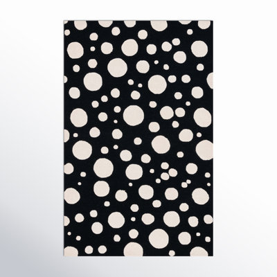Kavika Black Ivory Hand-Woven Rug