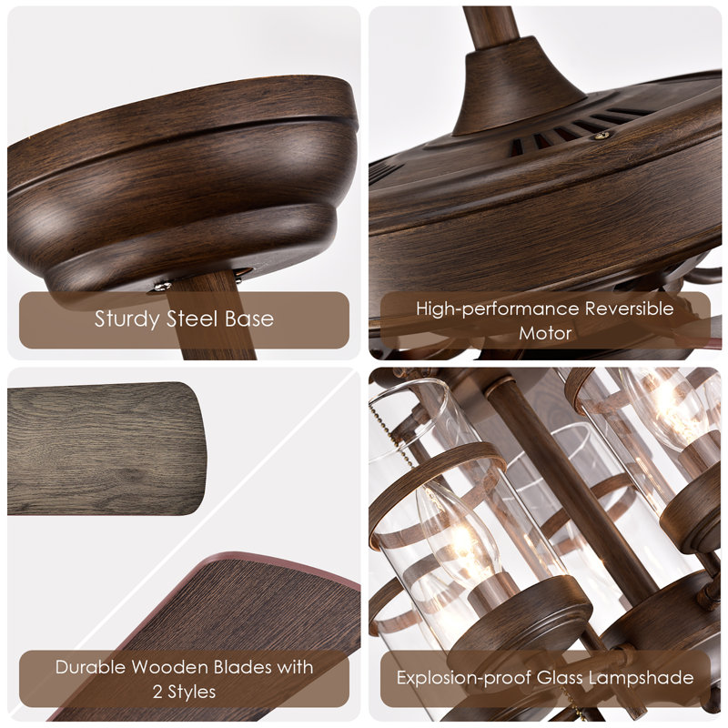 Cjay Ceiling Fan with Light Kit