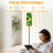  68.5" Standing Floor Lamp Tropical palm leaves jungle leaf seamless floral Dimmable Metal Pole Lamp with Linen Lampshade LED Bulb Included