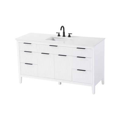 Meuble-lavabo simple 60 po blanc