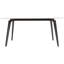 Table de salle à manger rectangulaire 63,82 "moderne, pieds en pierre frittée et en métal gris foncé, base stable, - Scratch, table de conception, surface, pour 6 personnes, chaleur