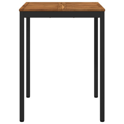 Acacia Dining Table with Steel Base