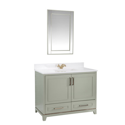 Ensemble de meuble-lavabo simple 141,3 po avec miroir Christionna
