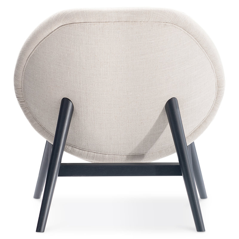 Bernhardt Jett Fabric Chair, Brown, Cream Polyester Blend