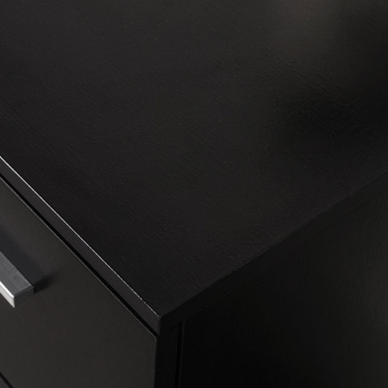 Bureau d'ordinateur avec 3 tiroirs, 1 porte et 1 tablette de rangement, bureau avec tiroirs, Noir