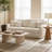Harlow Etched Stripes Ivory/ Brown Area Rug-2121859802
