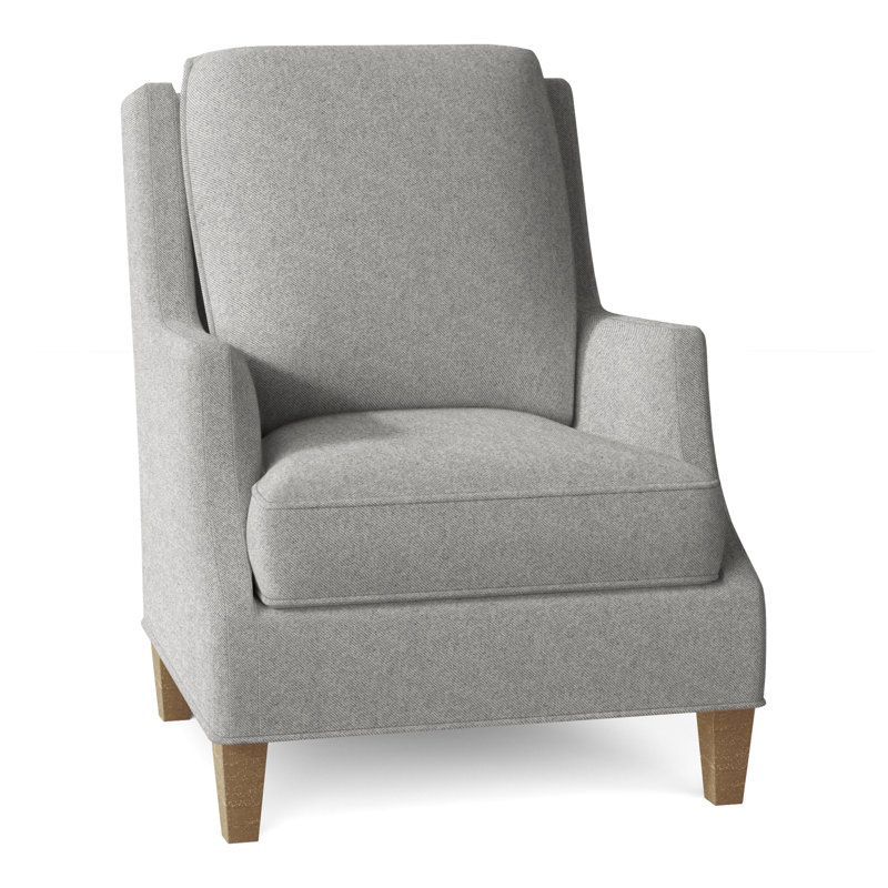 Fauteuil l 31,5 po Savannah, Portobello rustique, Flanelle Perigold Aspen gris clair