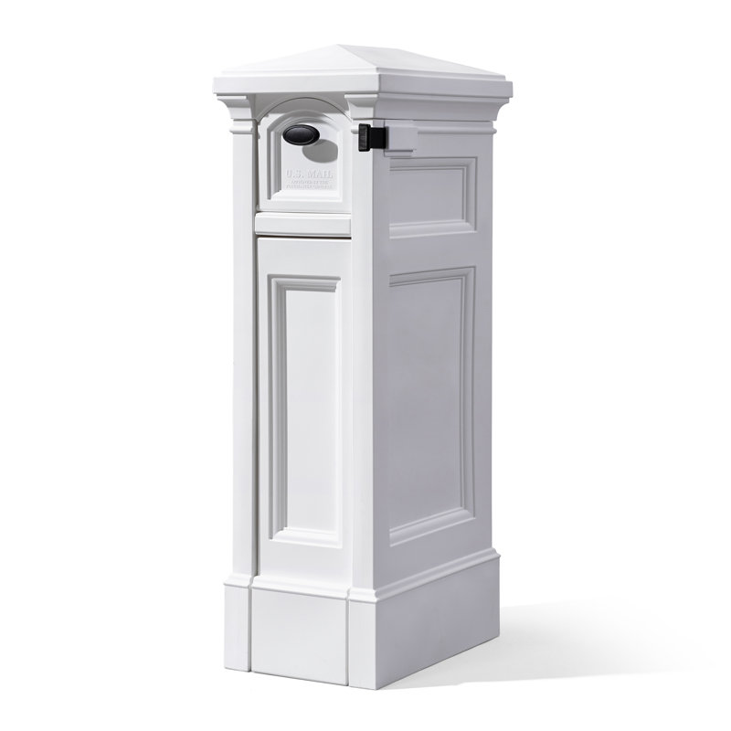 Atherton Reserve White Lockable Plastic Storage Mailbox