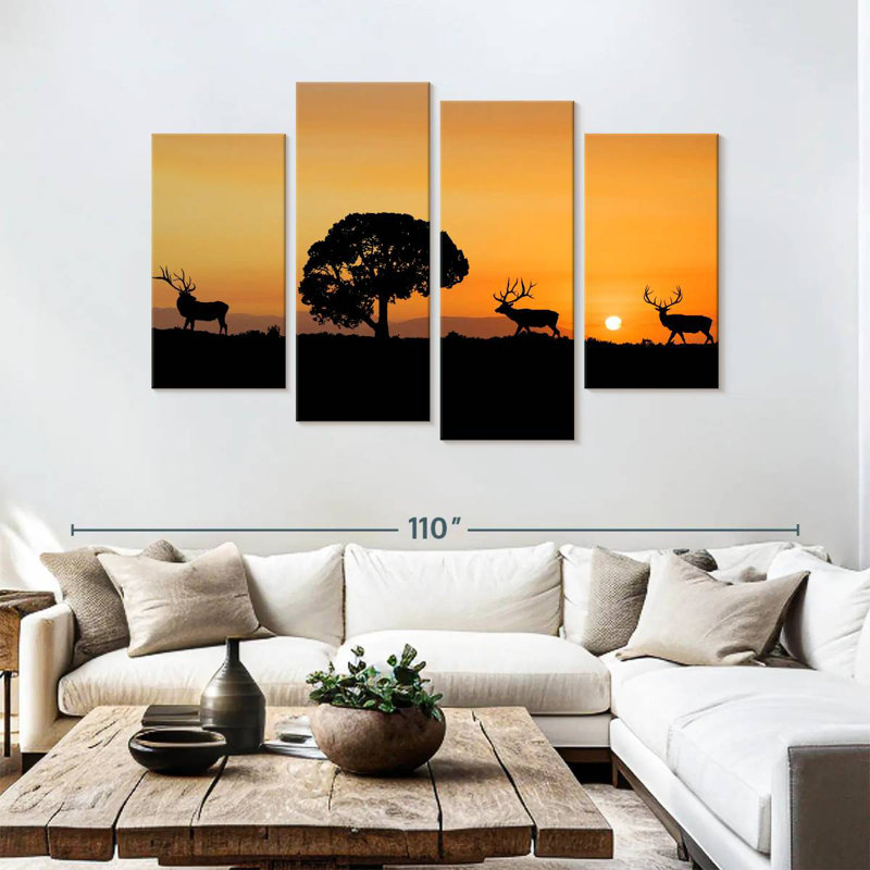 Brampt Elk Sunset, 54" H x 84" W