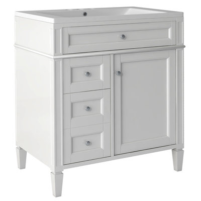 Tadeas 30'' Single Bathroom Vanity with Resin Top