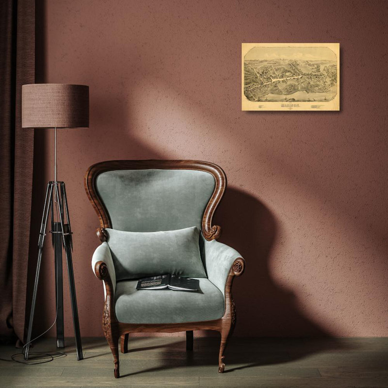 Red Barrel Studio® Bailey Gallery Wrapped Canvas Art Titled: Madison Connecticut, Bailey 1881 CTMA0003, 14" H x 18" W