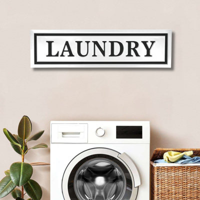 Décoration murale en métal galvanisé The Wording Laundry