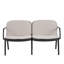 Causeuse d'extérieur en PP, structure noire avec coussin beige-1637523033