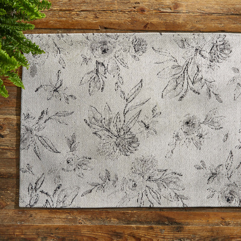 Cotton Floral Indoor Rug
