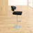 Swivel Upholstered Faux Leather Adjustable Height Counter Stool with Stainless Steel Frame-43807759-110842405-110842408
