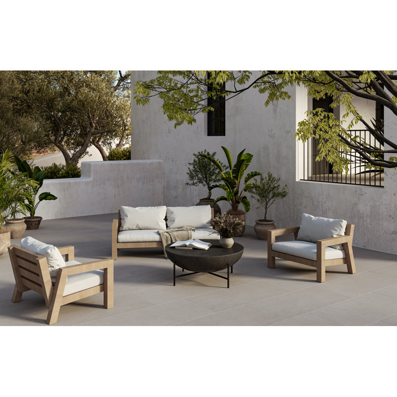 Thaddeus 24" x 48" Matte Porcelain Wall & Floor Tile, Taupe