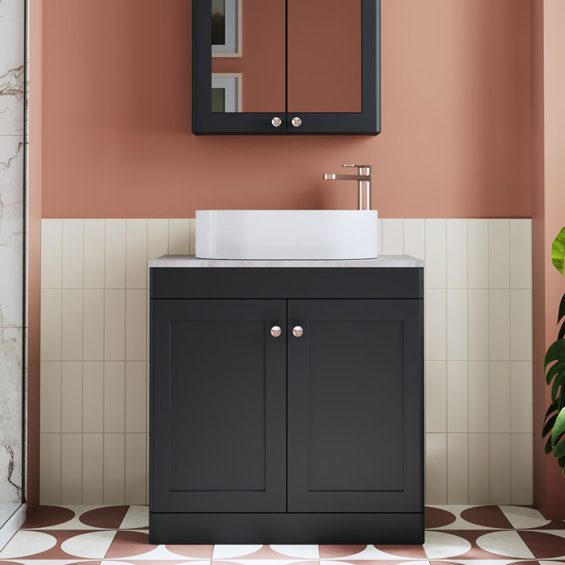 Classique Bathroom Vanity, Soft Black, 81cm W