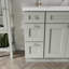 Armoire de salle de bain en bois massif prête à assembler avec tiroir Shaker - comptoir non inclus-124300546