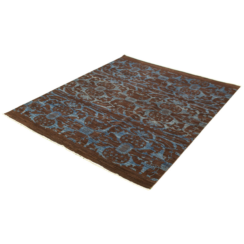 Tapis unique en laine noué à la main brun pâle 18,20 po New Age 7 pi 11 po x 9 pi 7 po New Age