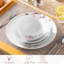 24 Piece Porcelain China Dinnerware Set - Service for 6 
