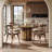 39.37" Round Dining Table for 4 with Fence Pedestal Base, Farmhouse Rustic Kitchen & Dining Room Table