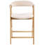 Upholstered Counter Stool with Solid Wood Frame