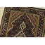 Tapis traditionnel fin en laine noire noué à la main 2 pi 7 po x 9 pi 10 po