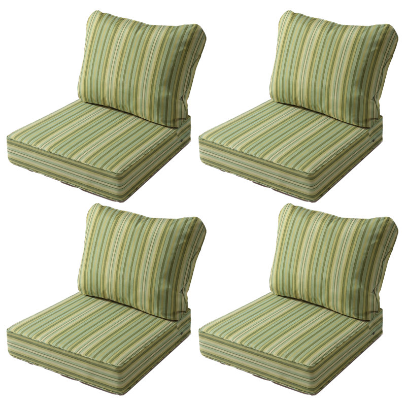 24" x 24" x 5" Waterproof Outdoor Deep Seat Cushion for Patio Furniture, Patio Furniture Replacement, Set of 4, 4